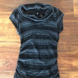 Cow neck sweater w/ lace in the back